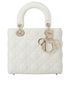 Small MYABCDior Lady Dior, &pound;2,200, Handbags, White, Lambskin Leather, Front view